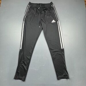 Adidas Track Pants Women's Medium Black Stripes Primegreen Athletic Joggers Gym